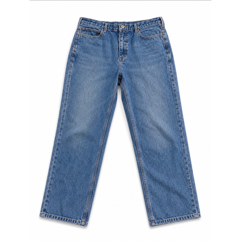 Guide Gear Mens Blue Denim Jeans 38x30 Relaxed Straight Leg Medium Wash Cotton